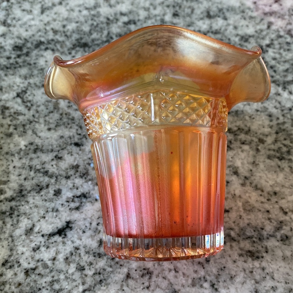Vintage Northwood Carnival Glass Marigold Hat Vase! - Picture 3 of 5